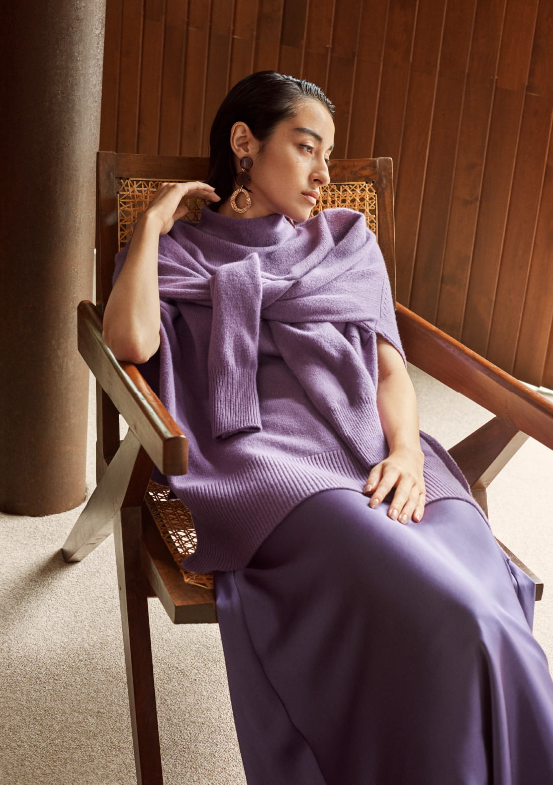 MAYU　　ミラオーウェン　ボアコート　1 クリーニング済 COMFORT OUTER COLLECTION 上品で着まわし力も備えたアウター