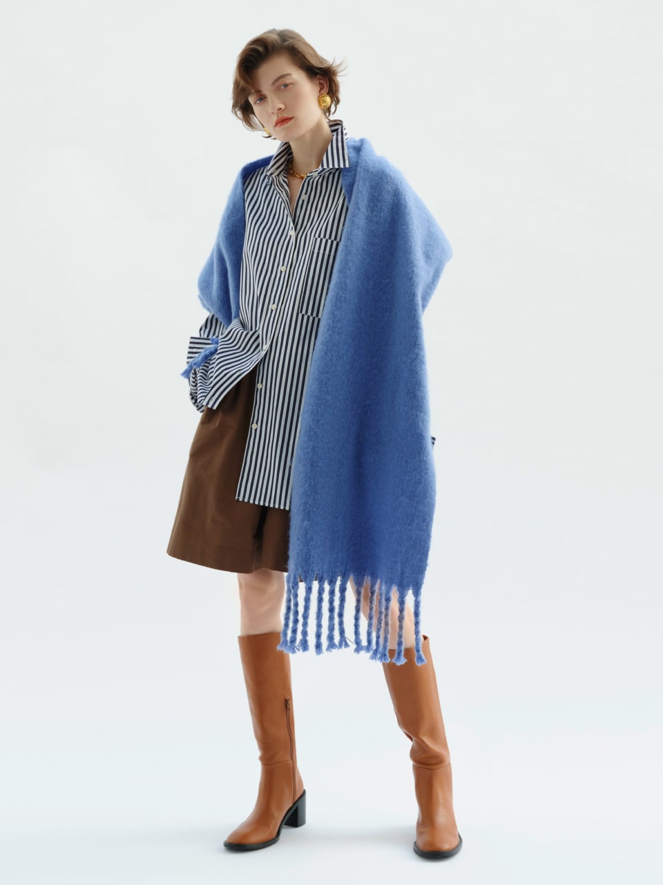 美品✨　ミラオーウェン　22AW ヘリンボーン柄ストラップダブルコート 美品✨ ミラオーウェン 22AW ヘリンボーン柄ストラップダブルコート
