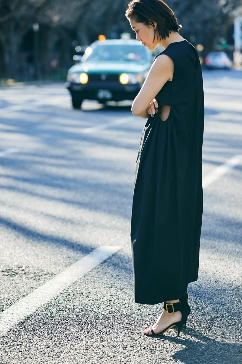 Jacket 12,980yen (tax in), Dress 12,100yen (tax in), and Bag 9,130yen (tax in)