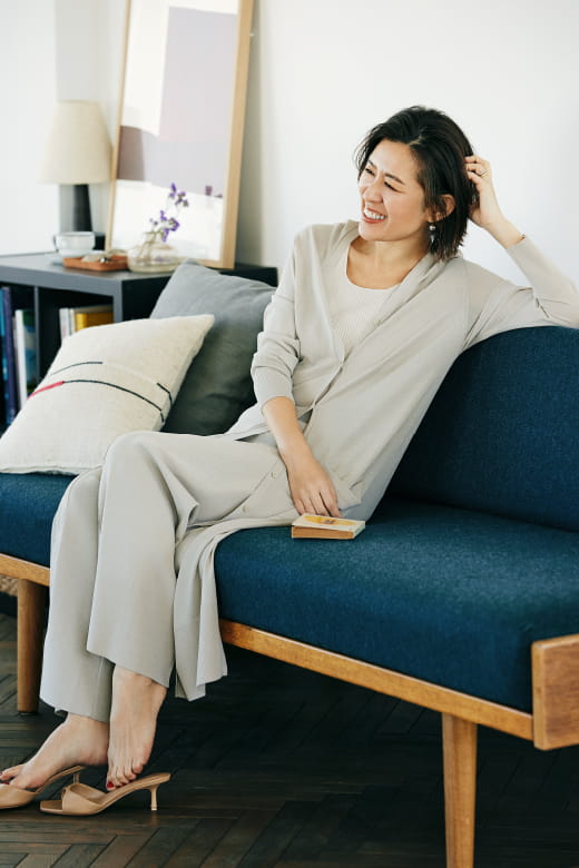 美品✨ミラオーウェン　ジャケット　ツイード　ノーカラー　黒　大草直子着用　入学式 大草直子のLove it! -vol.1- 縦長シルエットでスタイルUP