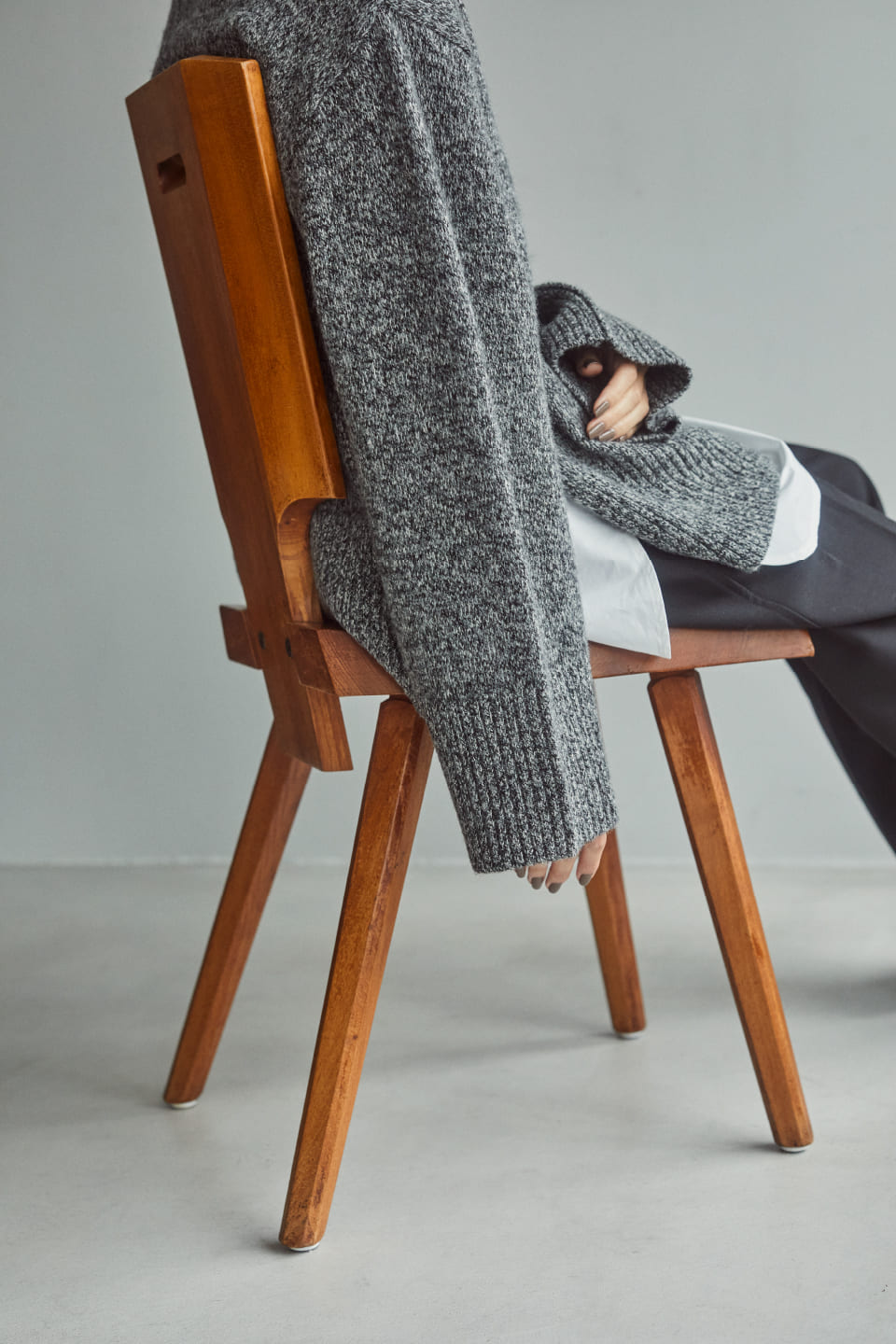Shirt layered knit